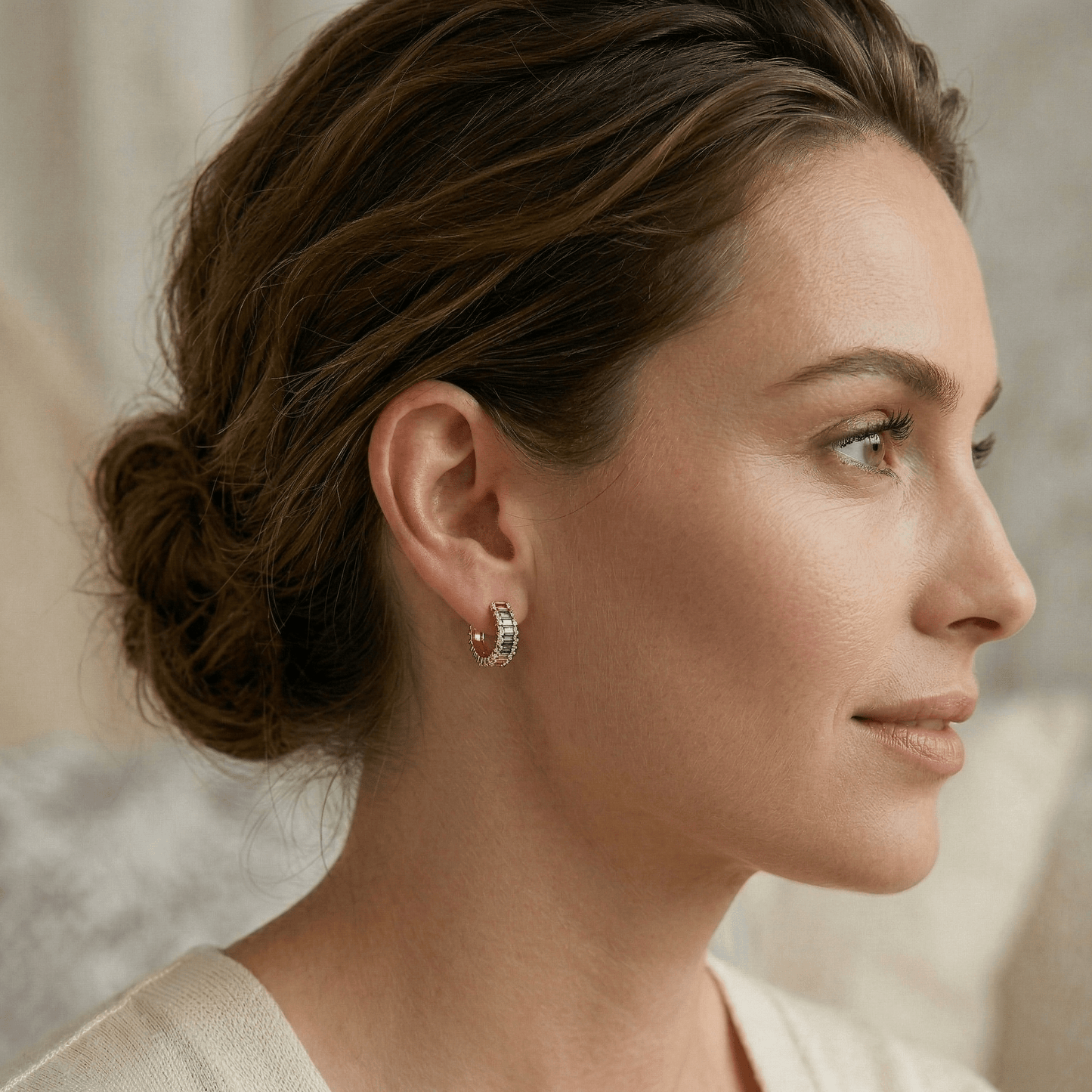 Aurora Crystal Hoop Earrings