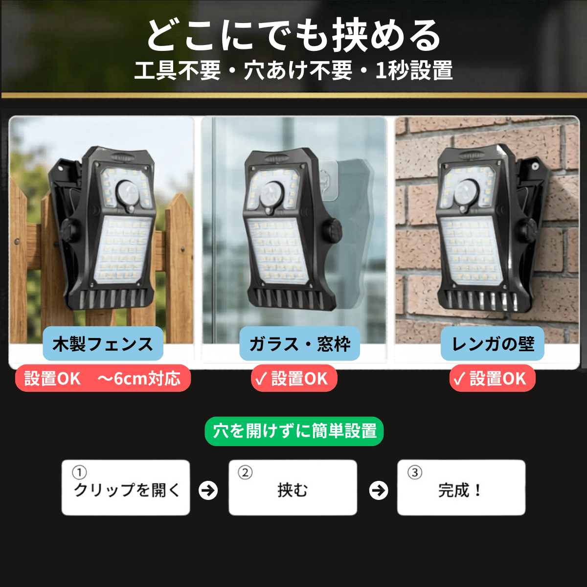 SolarClip｜끼우기만 하면 집안 전체가 안심.