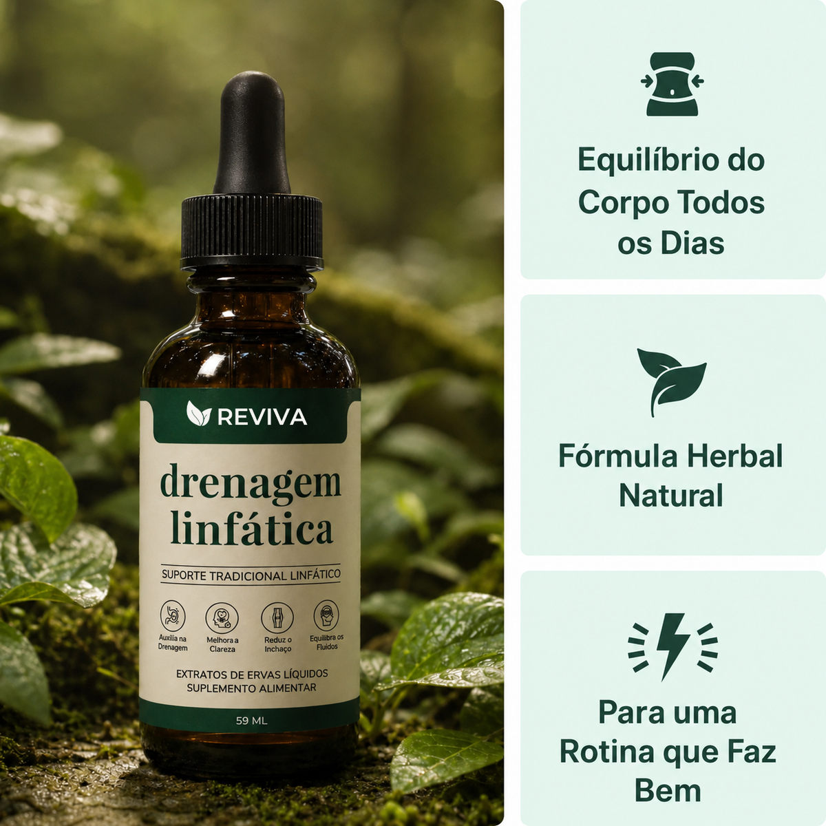 Reviva® Gotas para Drenagem Linfática.