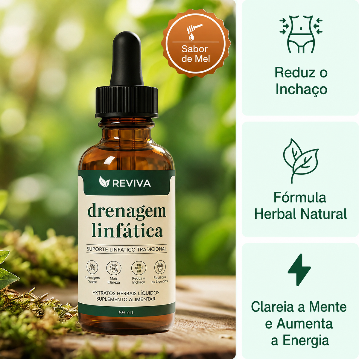 Reviva® Gotas para Drenagem Linfática