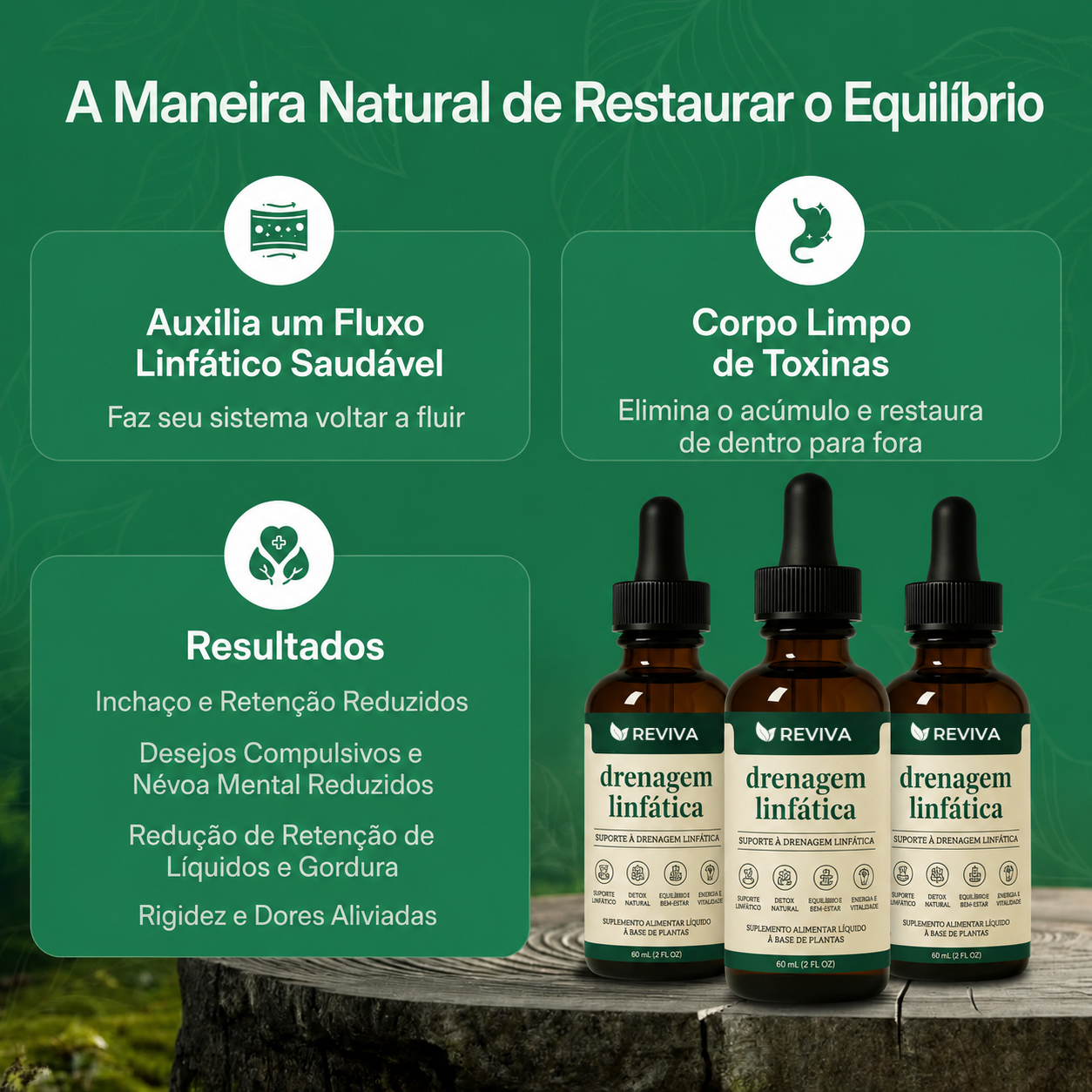 Reviva® Gotas para Drenagem Linfática