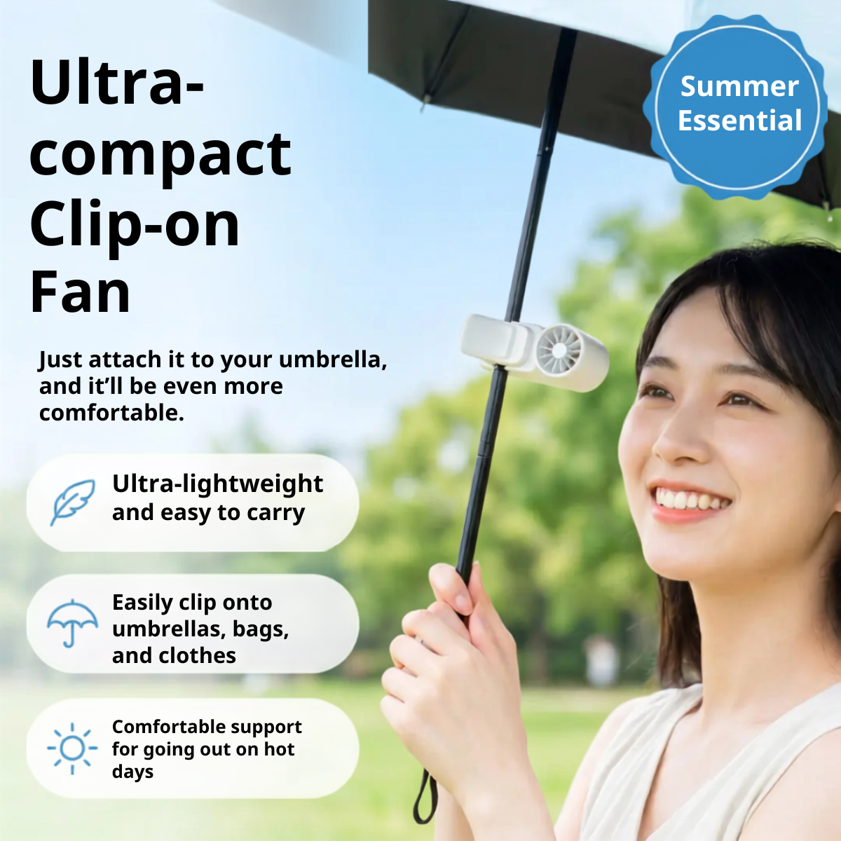 LUMIQ™ 2026 신모델｜클립식 냉각 팬 체감 -16℃ 반도체 냉각