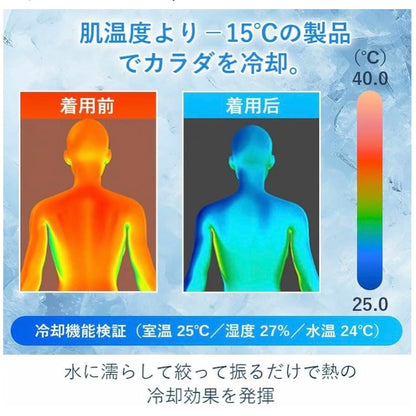氷涼ポンチョ5秒で-15℃冷感