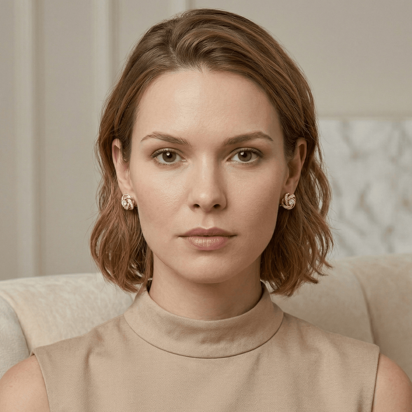 Aurelia Knot Zirconia Earrings
