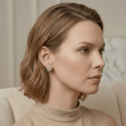 Aurelia Knot Zirconia Earrings