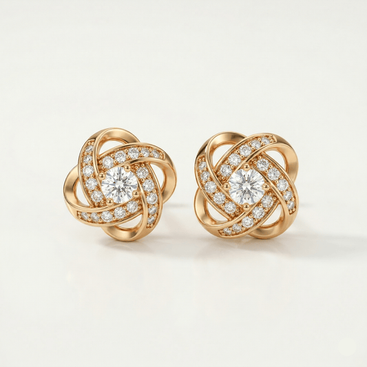 Aurelia Knot Zirconia Earrings