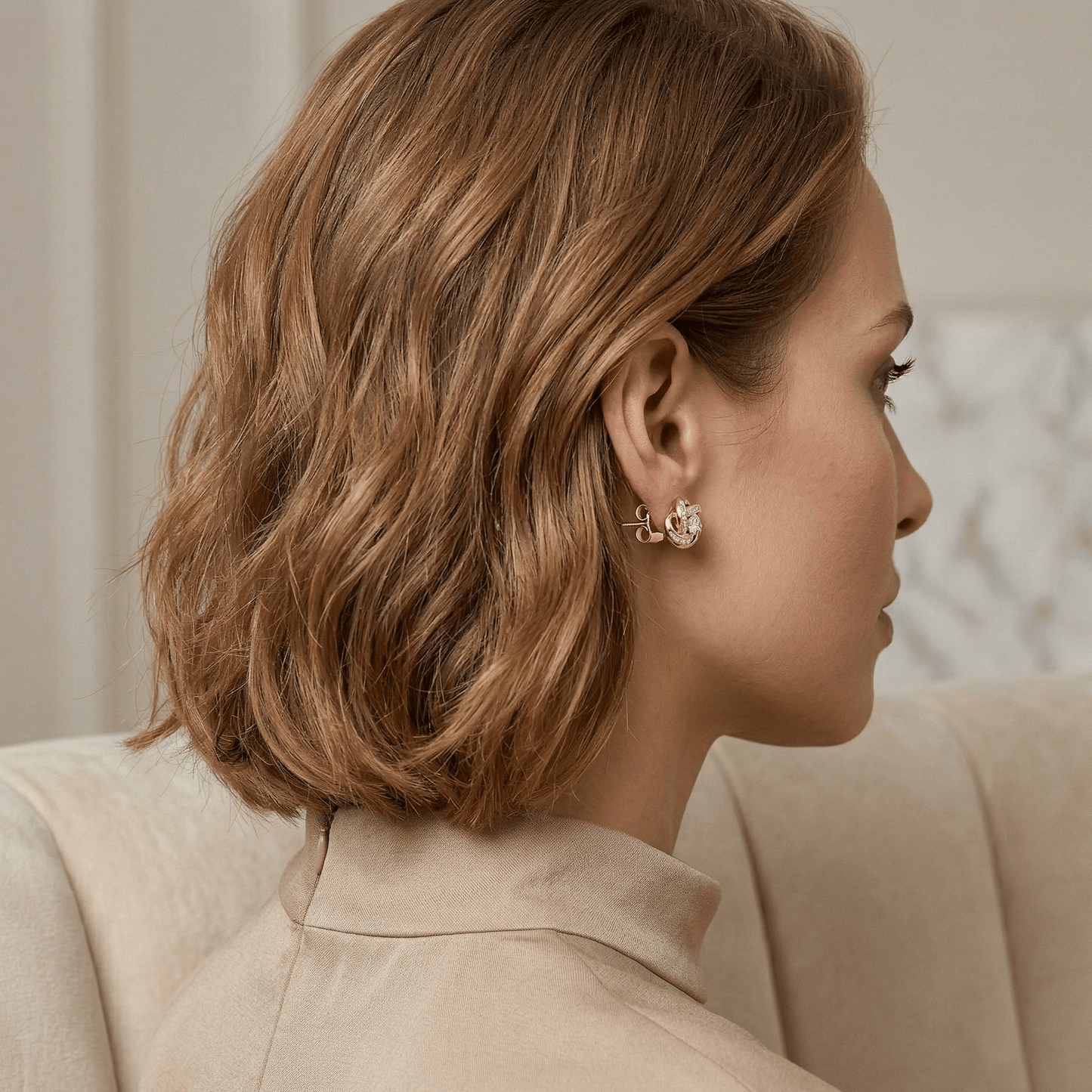 Aurelia Knot Zirconia Earrings