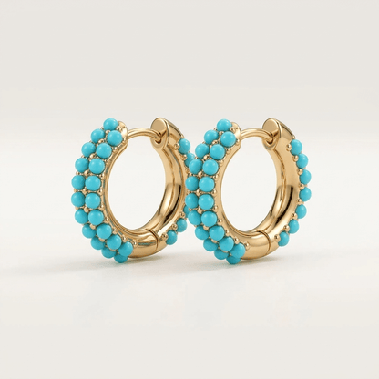 Aurelia Turquoise Luxe Hoops