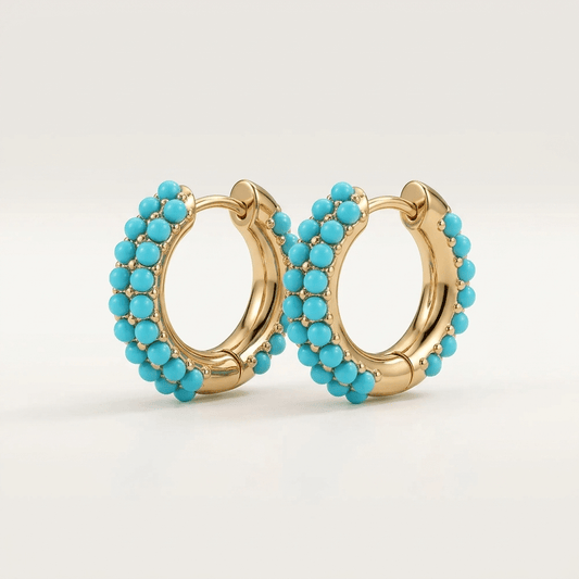 Aurelia Turquoise Luxe Hoops