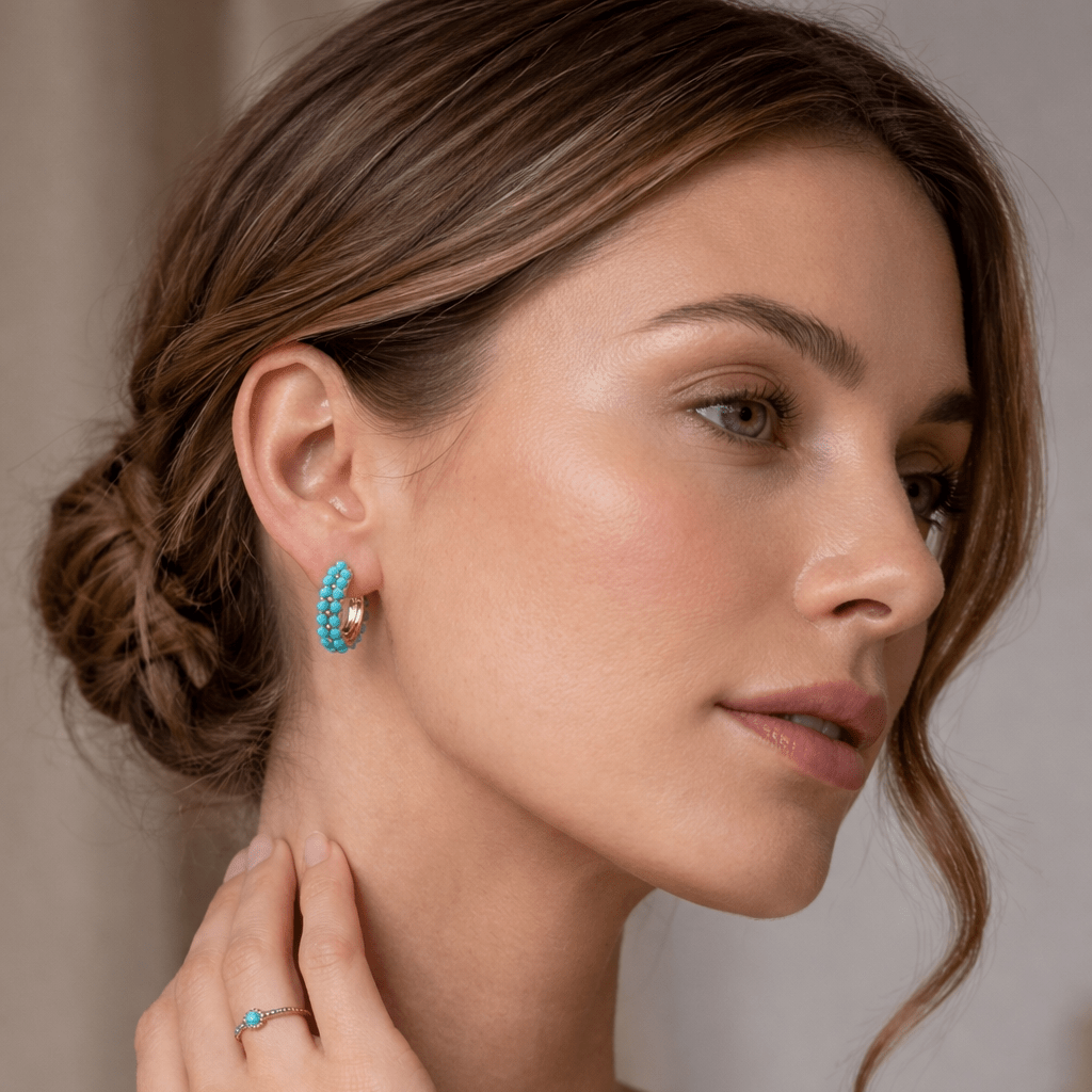 Aurelia Turquoise Luxe Hoops