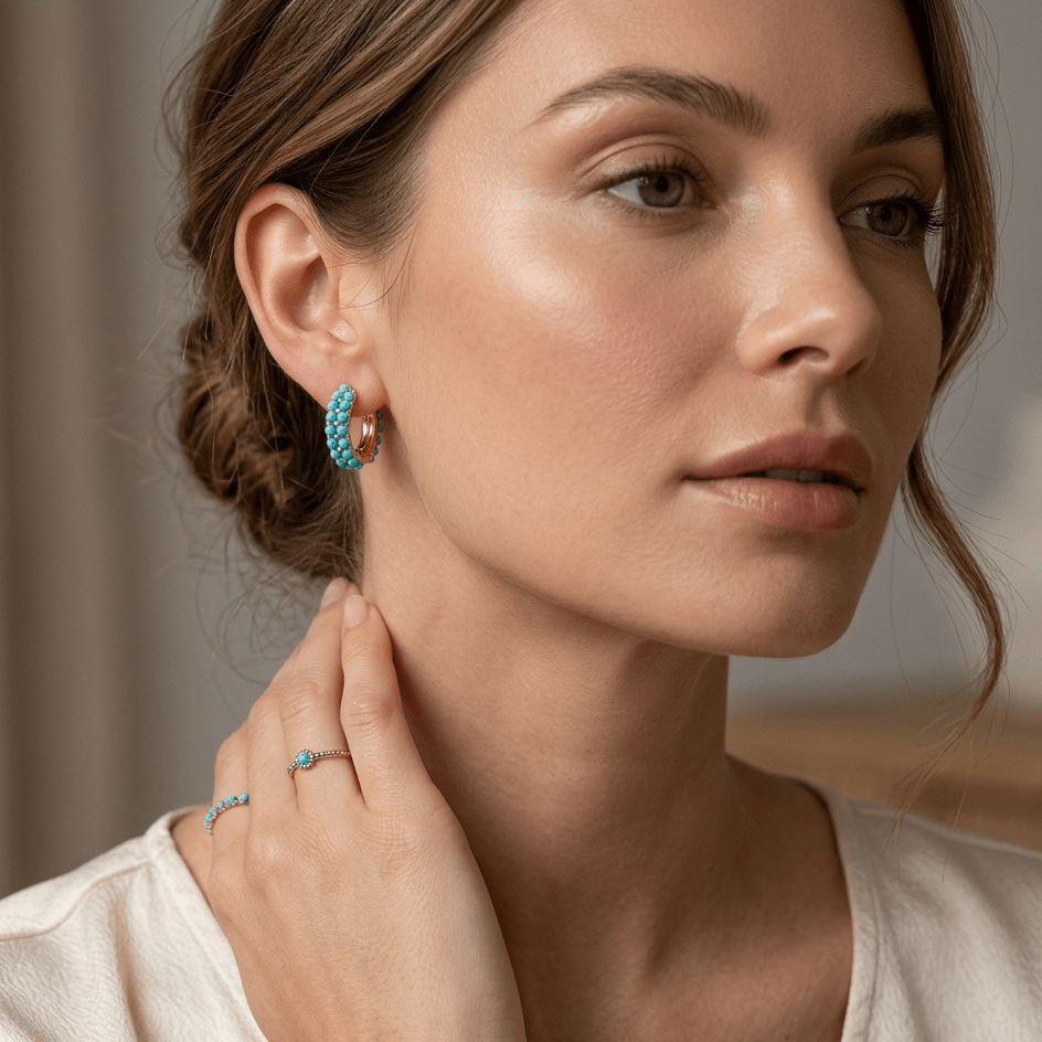 Aurelia Turquoise Luxe Hoops