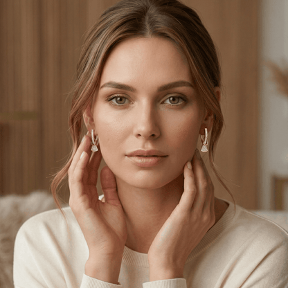 Aurelia Zirconia Gold Drop Earrings