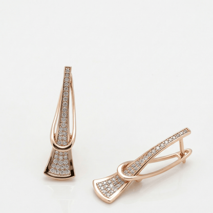 Aurelia Zirconia Gold Drop Earrings