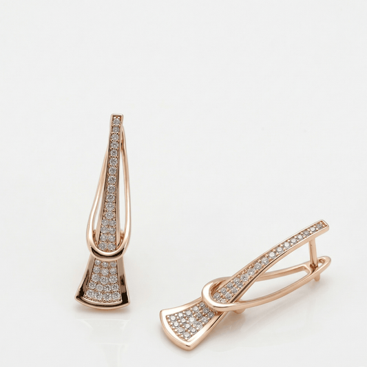 Aurelia Zirconia Gold Drop Earrings