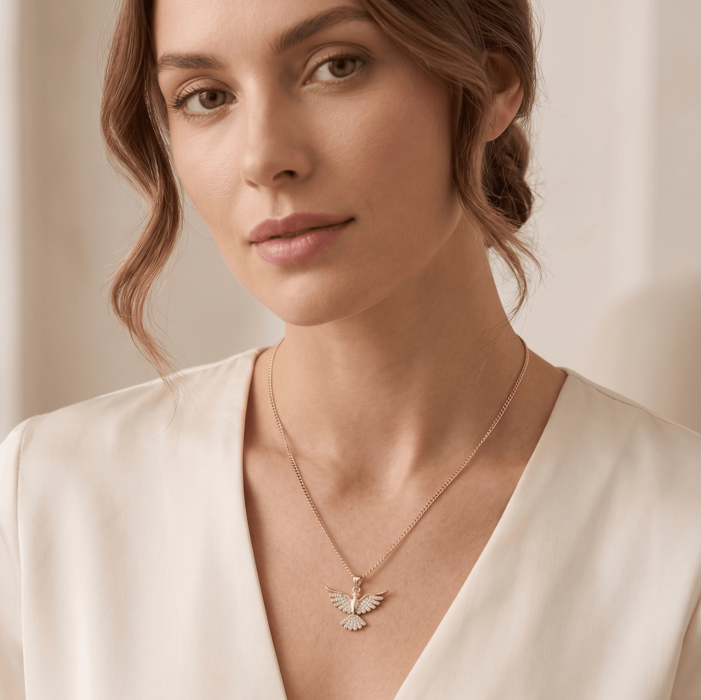 Aurelis Radiant Wing Necklace
