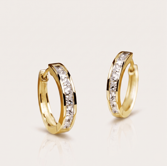 Aurelle Crystal Hoop Earrings