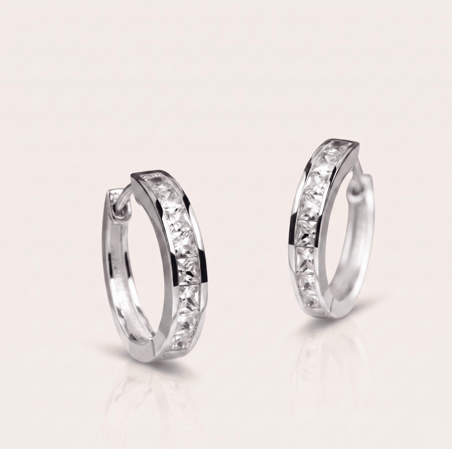 Aurelle Crystal Hoop Earrings
