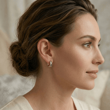 Aurora Crystal Hoop Earrings