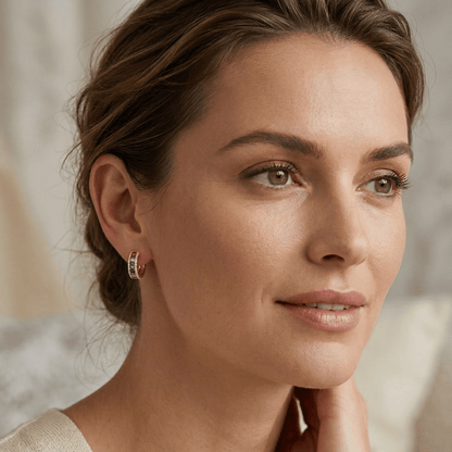 Aurora Crystal Hoop Earrings