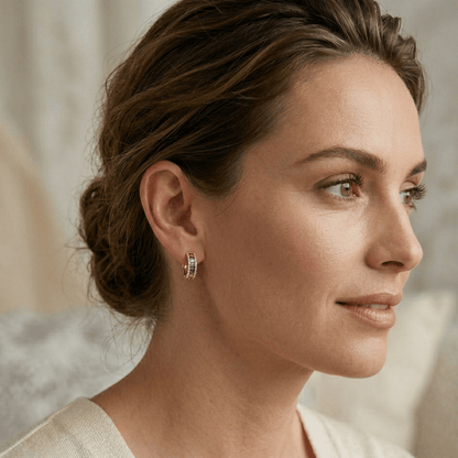 Aurora Crystal Hoop Earrings