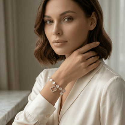 Aurora Pearl Zirconia Gold Bracelet
