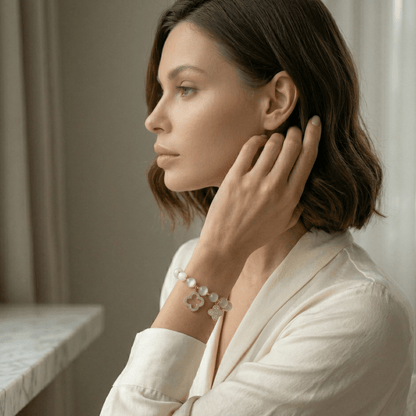 Aurora Pearl Zirconia Gold Bracelet