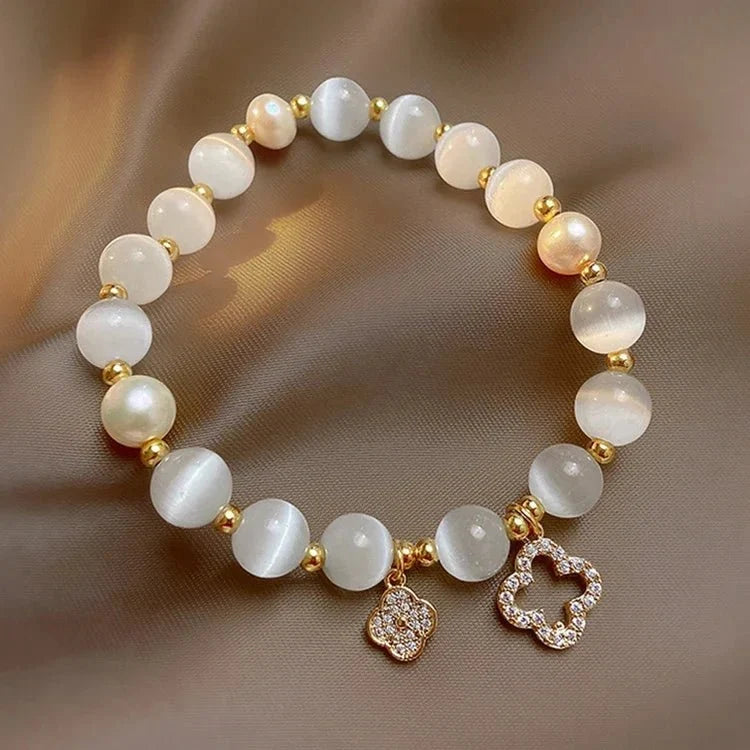 Aurora Pearl Zirconia Gold Bracelet