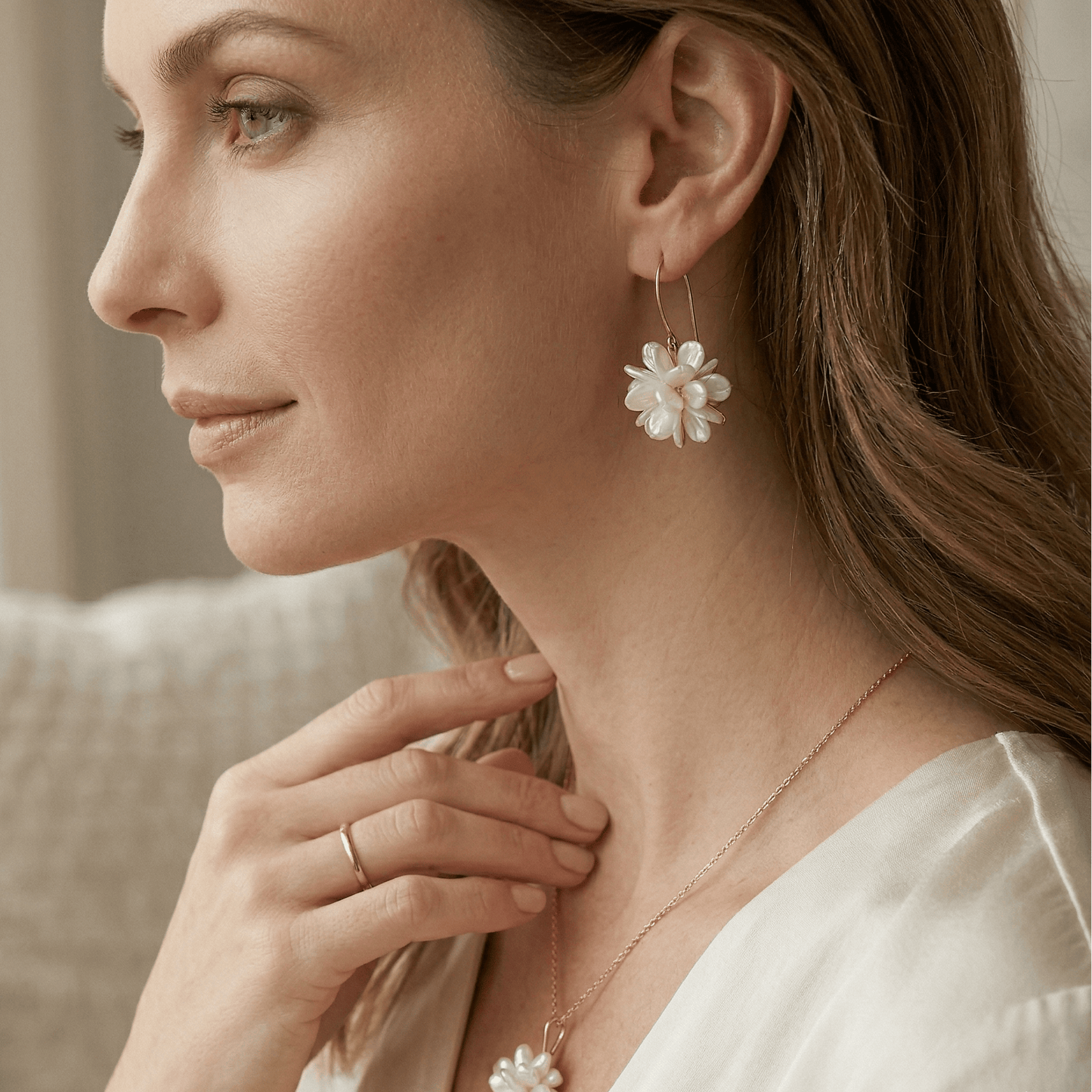 Blossom Pearl Drop Earrings