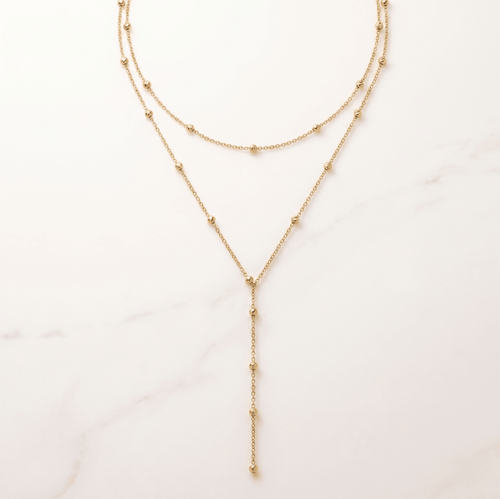 Celeste Double Layer Drop Necklace