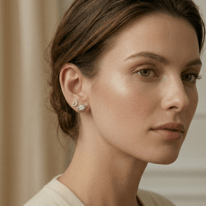 Celeste Star & Moon Stud Earrings Set
