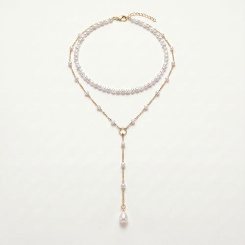 Celestial Pearl Cascade Necklace