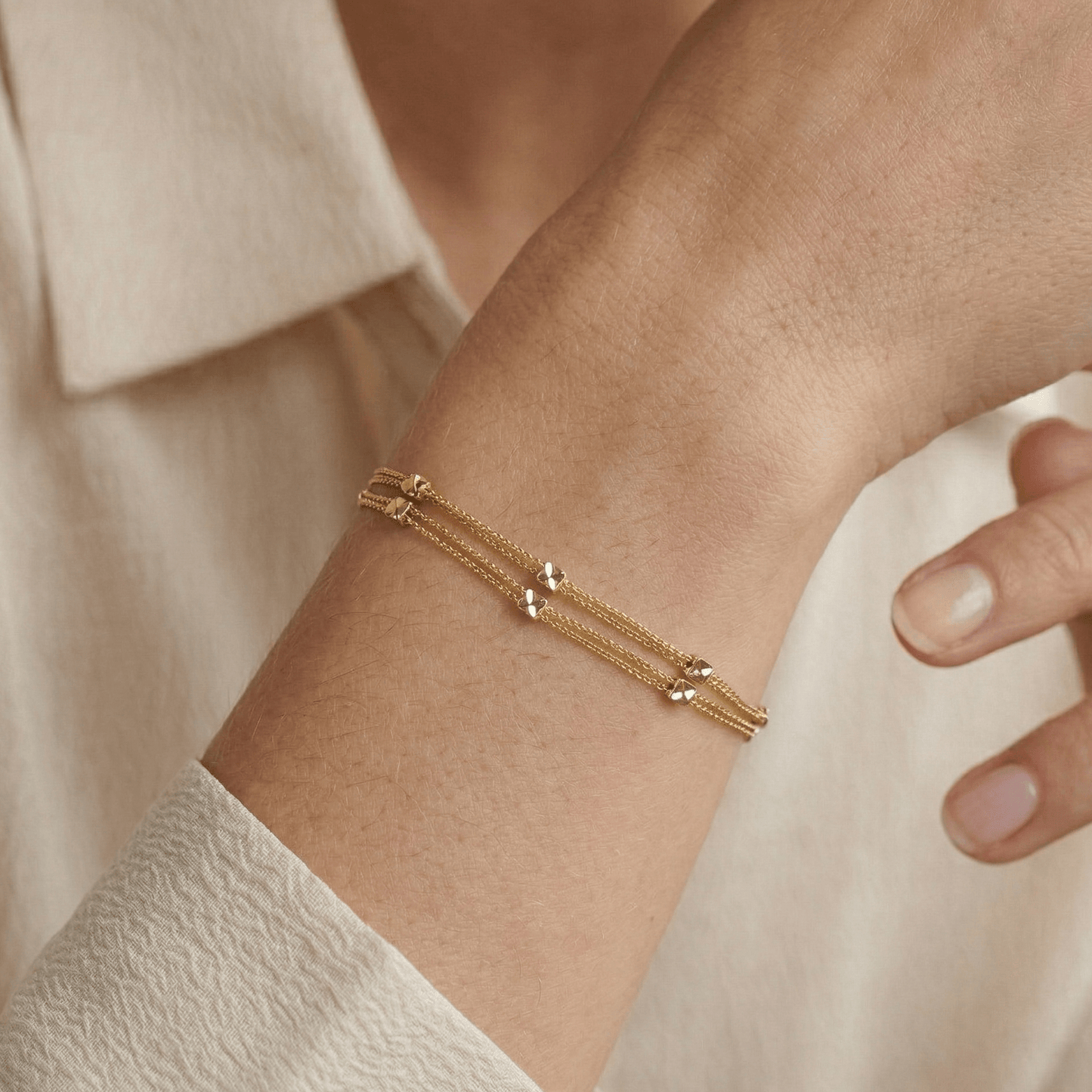Double Layer Gold Bracelet