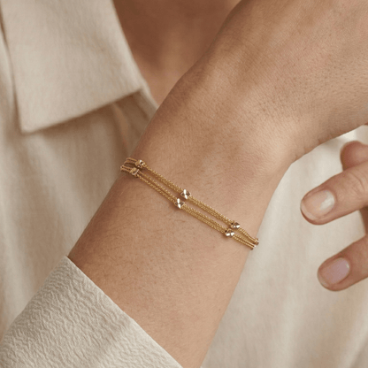 Double Layer Gold Bracelet
