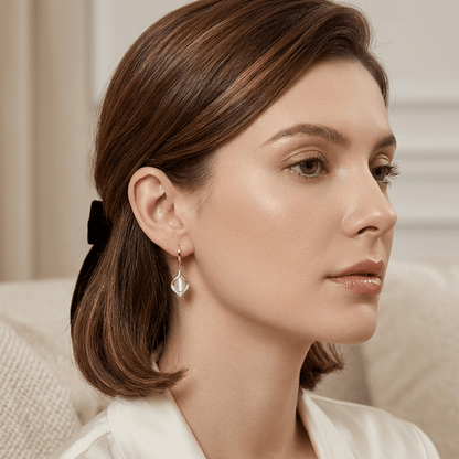 Emerald Glow Crystal Drop Earrings