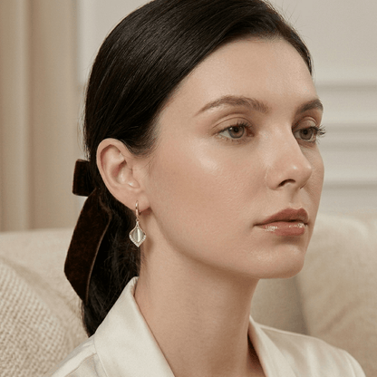 Emerald Glow Crystal Drop Earrings