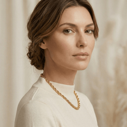 Gold Rope Chain Necklace