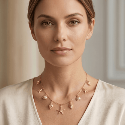 Golden Tide Charm Necklace