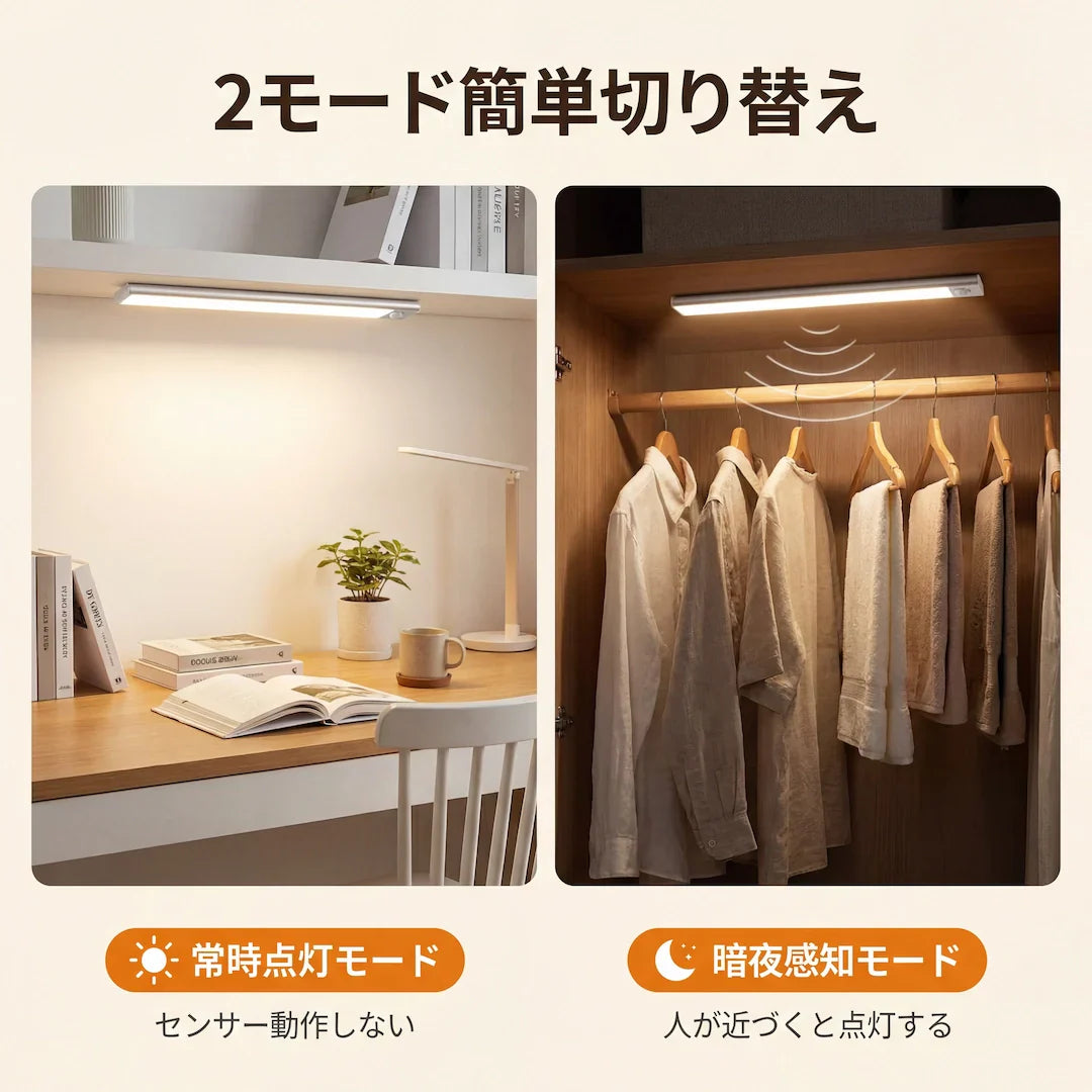 【초박형 0.9cm】LED 인체 감지 센서등｜야간 이동을 안전하게