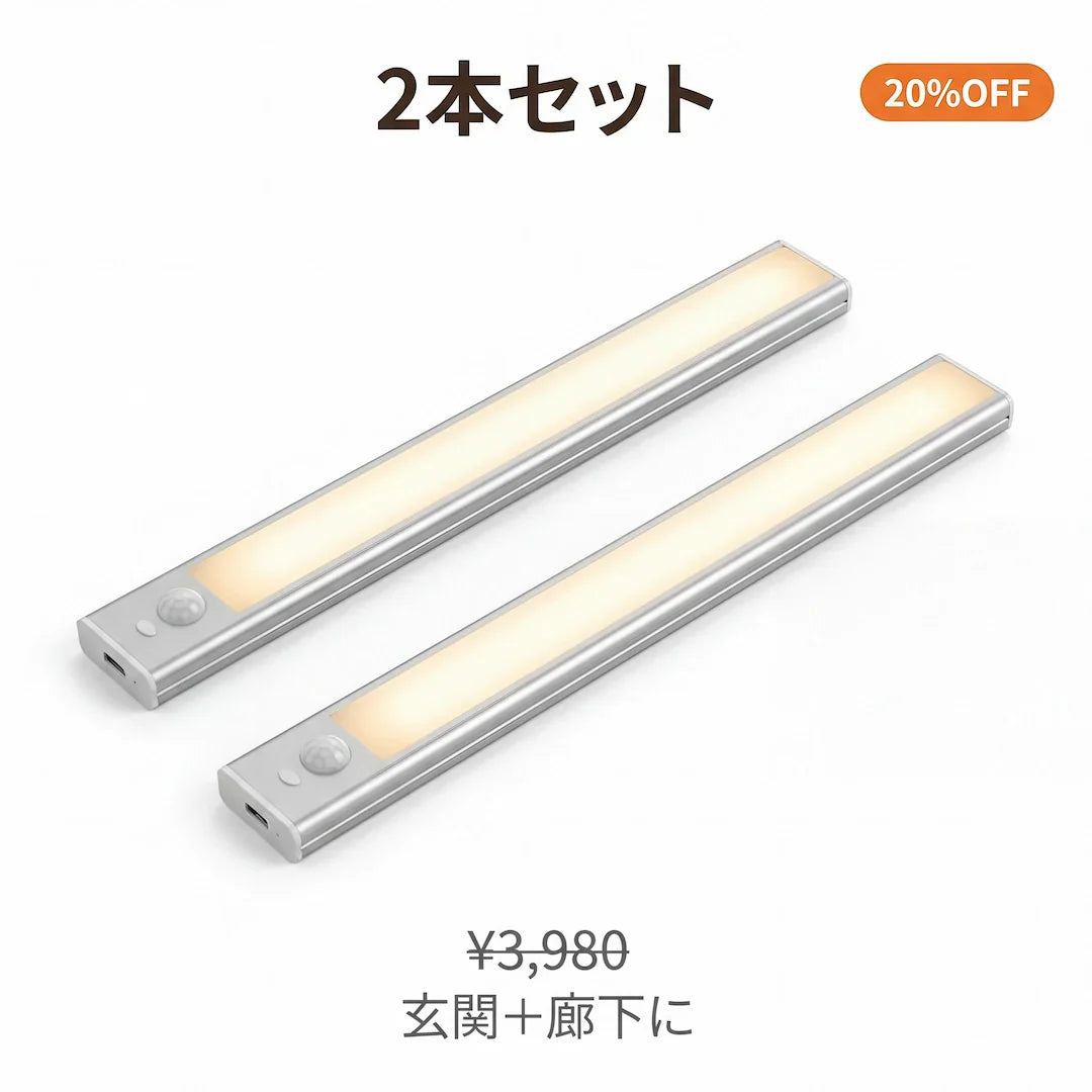 【초박형 0.9cm】LED 인체 감지 센서등｜야간 이동을 안전하게