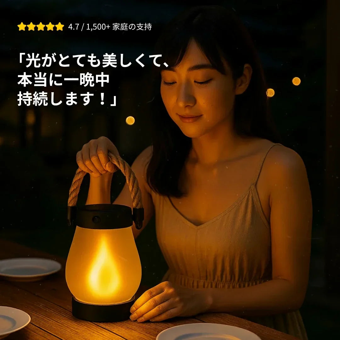 SolarAura™ - 電気代ゼロで、夜の庭に癒しの空間を.