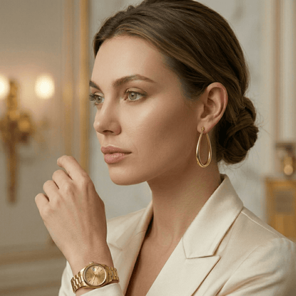 Lumière Oval Hoop Earrings