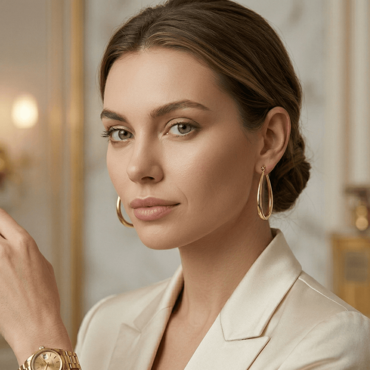 Lumière Oval Hoop Earrings