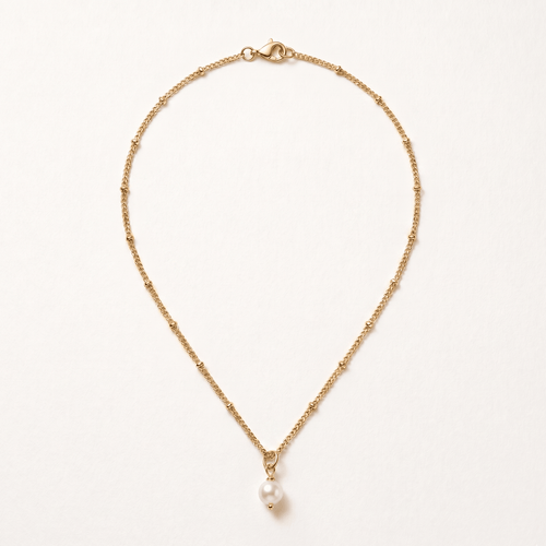 Luna Pearl Drop Necklace