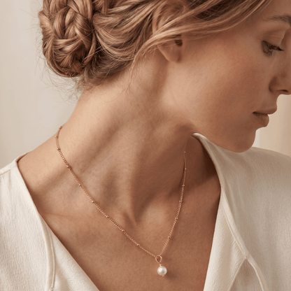 Luna Pearl Drop Necklace