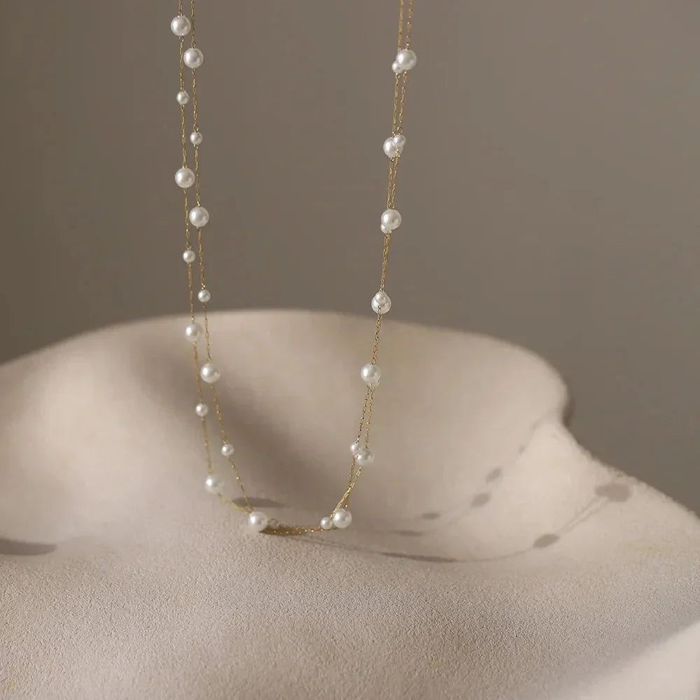 Luna Pearl Layered Necklace