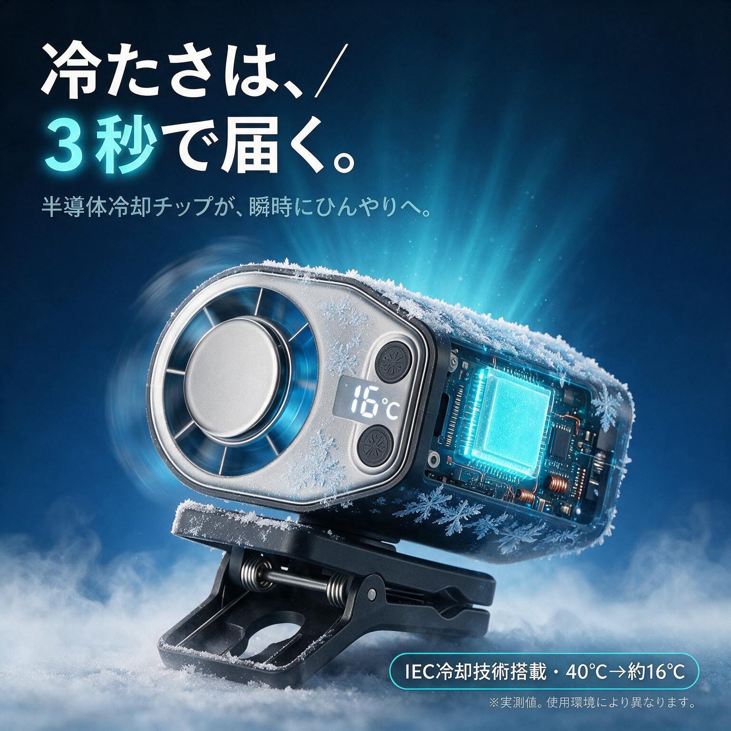 [-21°C Perception] Semiconductor Cooling Clip Fan