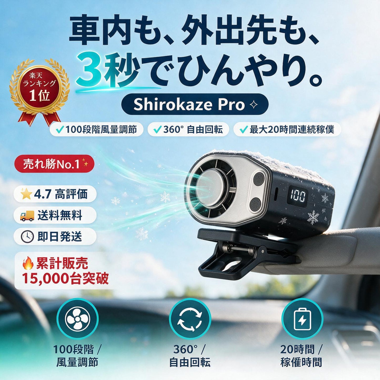 [-21°C Perception] Semiconductor Cooling Clip Fan