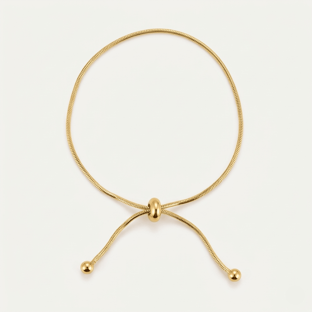 Minimal Gold Adjustable Anklet