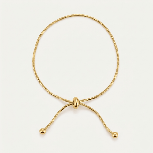 Minimal Gold Adjustable Anklet