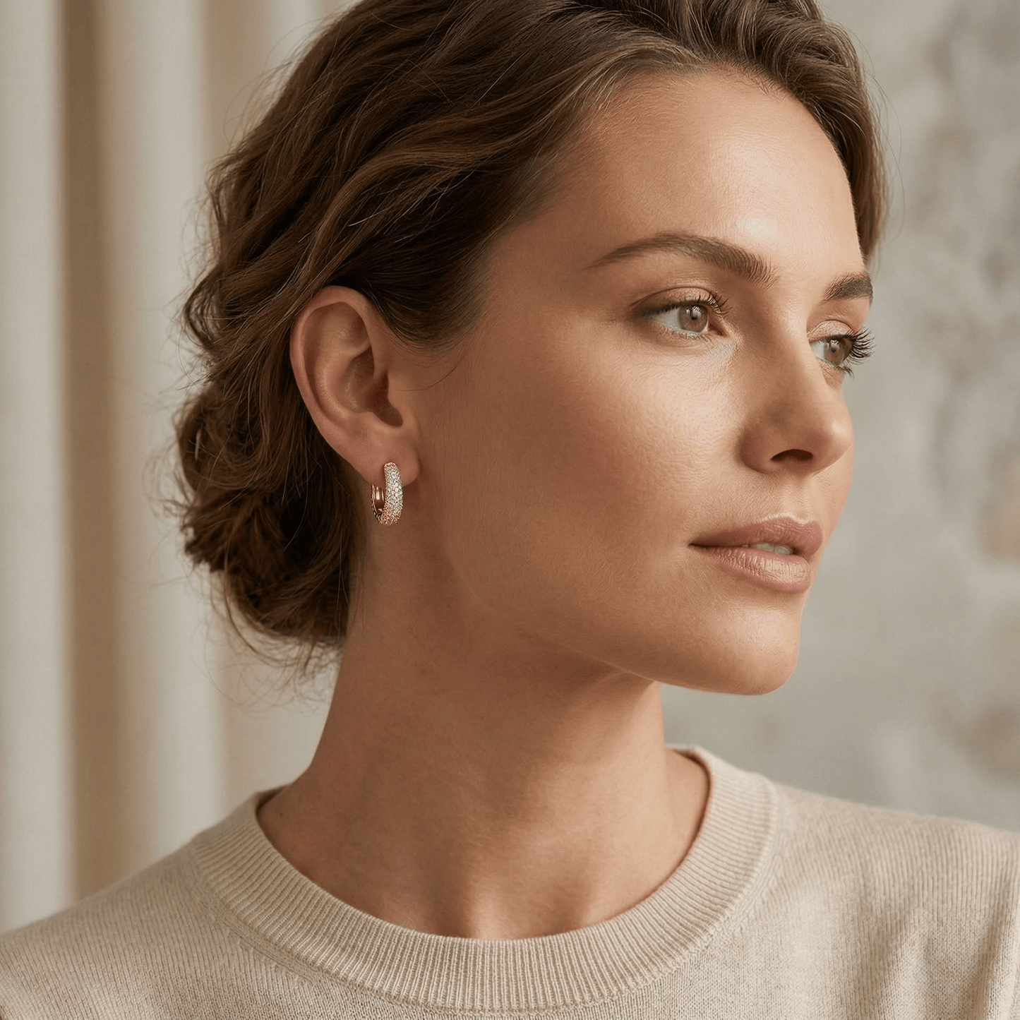 Parisian Luxe Sparkle Hoops